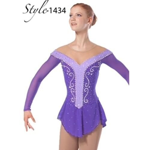 2015 Competition Figure Ice Skating Dresses For Women With Spandex Beautiful New Brand Figure Skating Competition Dress DR2573
