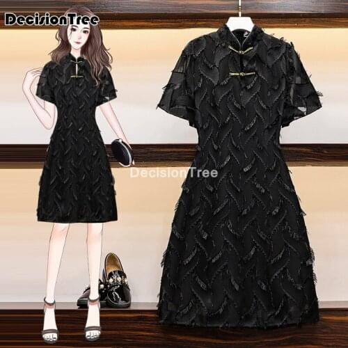 2021 chinese dress vintage qipao elegant women cheongsam mandarin collar sexy short chinese dress vestidos