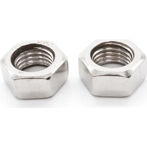 2pcs M10 M12 M14 M18 M20 hex left hand nuts hexagon socket anti-nut female screws 304 stainless steel