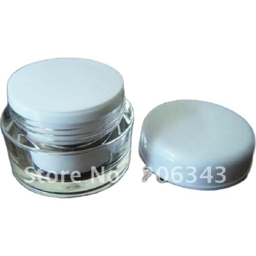 5G acrylic white cream jar