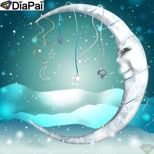 DiaPai Diamond Painting 5D DIY 100% Full Square/Round Drill "Moon scenery" Diamond Embroidery Cross Stitch 3D Decor A24353
