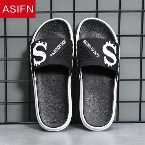 ASIFN 2021 New Slippers Mens Summer Couples Korean Style Flip Flops Thick-soled Fashion Sandals Womens Shoes Claquette Homme