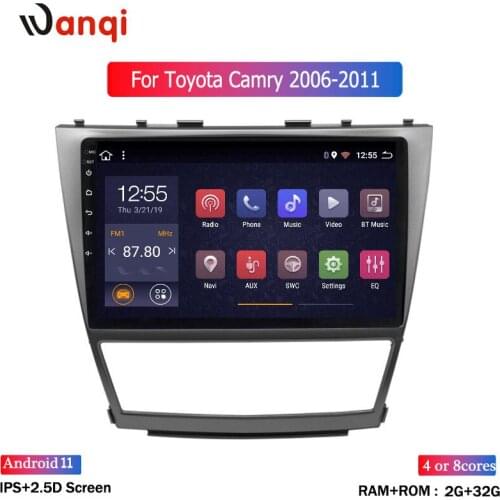 CAR Radio GPS Navi for Toyota Camry 2006-2011 2+32G RDS 10.1inch Bigger Touch Screen Android 8.1 With Bluetooth WiFi SWC NO DVD