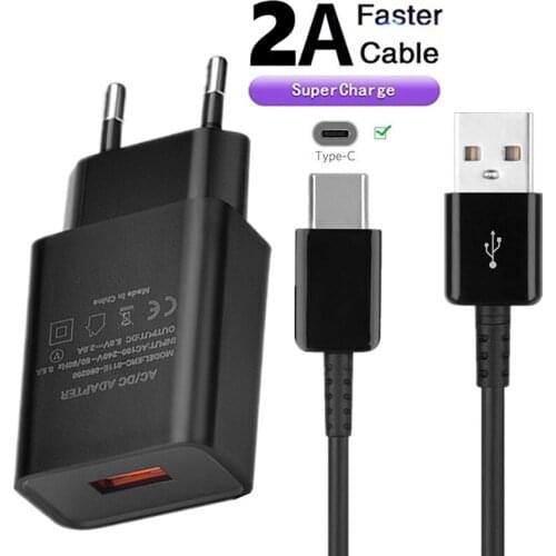 Fast Charger Adapter 5V 2A Micro USB Type-C Data Cable Travel Charging Adapter For MI 10 9 11 Lite Redmi Note 6 7 8 9 3 3S 3X 4X