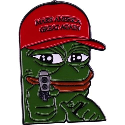 Donald Trump Pepe Meme Enamel Pin Badge