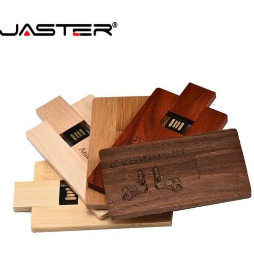 JASTER(free custom logo ) engraving 4GB 8GB 16G 32GB 64GB wooden card model usb 2.0 flash drive memory stick free shipping