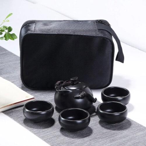 Ceramic teapot kettle gaiwan tea cup for puer chinese tea pot portable tea set with travel bag Free shipping