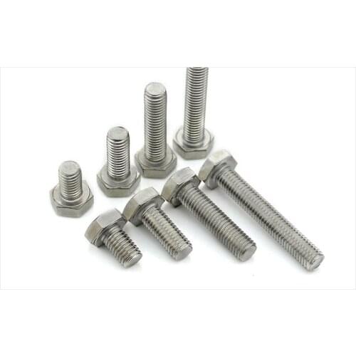 [m18-m24] 304 stainless steel external hexagon screw extended full thread external hexagon bolt / screw DIN933 1Pcs