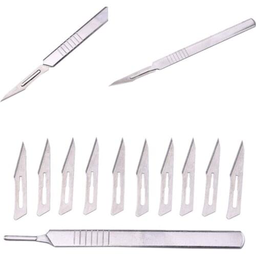 Metal Scalpel Knife Blades #11 Non-slip Cutter Carving Craft Knives Blades for Mobile Phone Laptop PCB Repair Hand Tools
