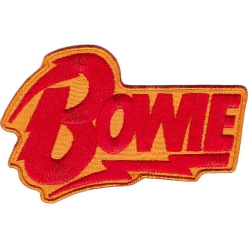 David Bowie red/yellow flash iron-on/sew-on cloth patch free shipping