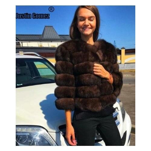 New Popular Solid Color Short Warm Cozy Casual Real Fur Coat Stylish Natural Fox Fur Womans Coat Luxury Fashion Outwear Jacket