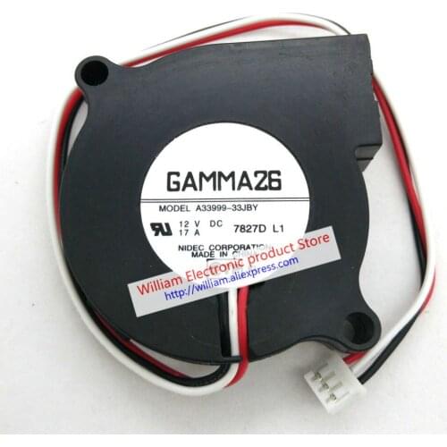 Original NIDEC GAMMA26 A33999-33JBY 5015 12V 0.17A turbo blower projector cooling fan