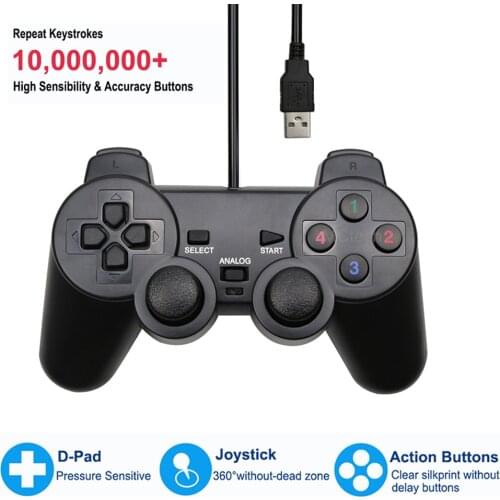 USB Wired Controller Gamepad Vibration Joystick For playstation For WinXP/Win7/Win8/Win10 For PC Computer Laptop Game Joystic