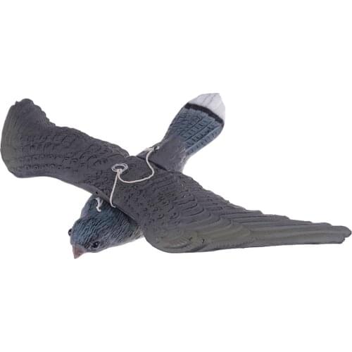 Realistic Flying Bird Hawk Pigeon Decoy Pest Control Garden Scarer Scarecrow Ornament Garden Ornament Outdoor