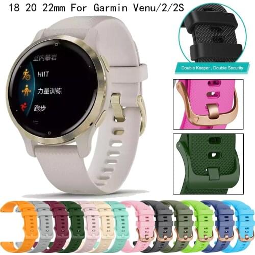 Wrist Strap For Garmin Venu Vivoactive 3 4S Strap 18 20 22mm Silicone Watch Strap Smart Accessories For Garmin Venu 2S Venu 2