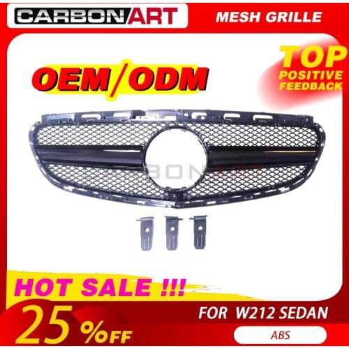 2014 2015 Year W212 Front Bumper Grille For mercede E class Sedan W212 Am g Grille Silver and Black W212 Mesh Grille