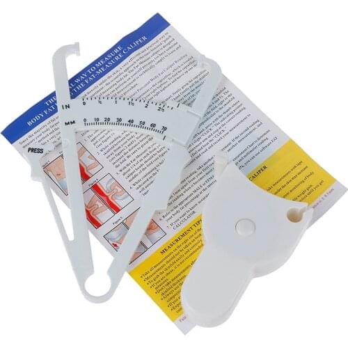 2Pcs/Set White PVC Body Fat Caliper Measure Tape Tester Fitness For Lose Weight Portable Fitness Equipmnet For Body Building
