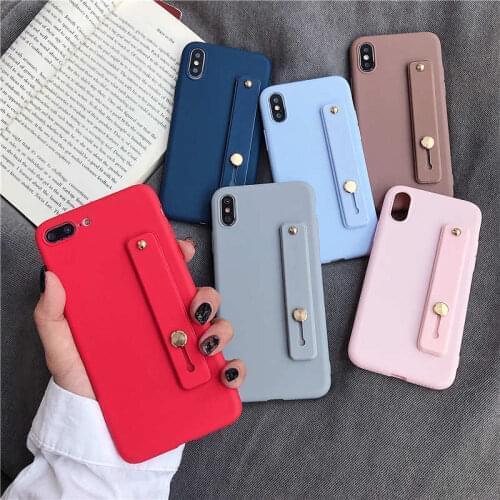 Wrist Strap soft silicone Case For OPPO Realme 7i C11 X7 Realme 6 7 Pro Cover For OPPO A52 A92S A91 A31 2020 A11K A5S A3S F5 F17