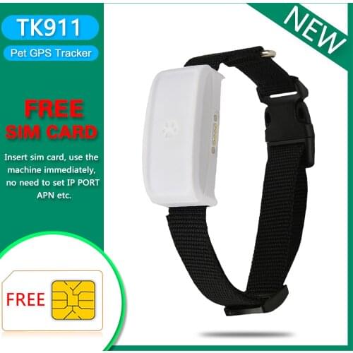 TKSTAR TK911 Mini Wifi Pet Cat Dog GPS Tracker Locator Small Tracking Device Waterproof Real time Google Map Free Web APP Tack