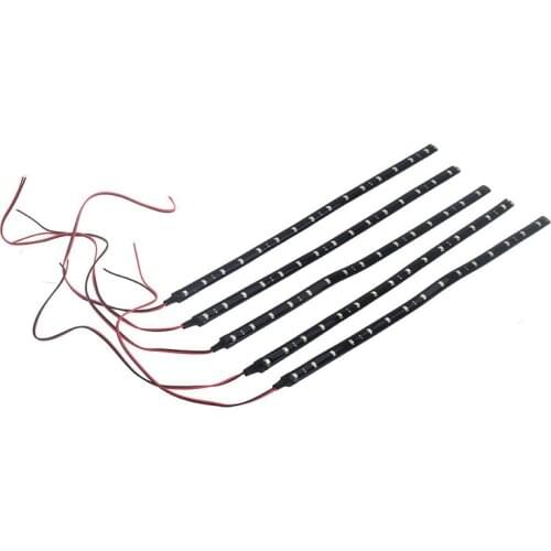 5 x 30 CM Waterproof Strip Band 15 LED 3528 SMD Cold White DC12V Auto