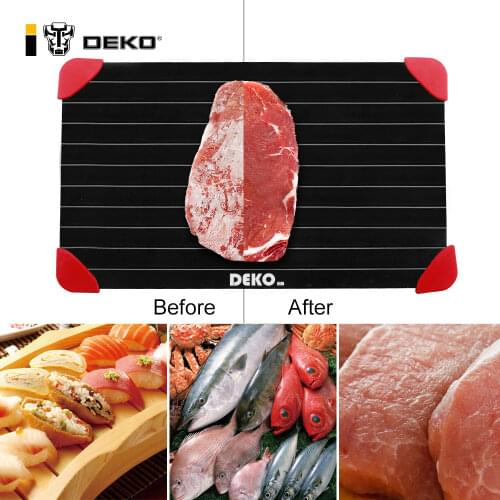 DEKO Magic Defrosting Tray for Food Fast Defrost Seafood Thawing Board Plate for Steak Meat Settlement Area New Kitchen Gadgets