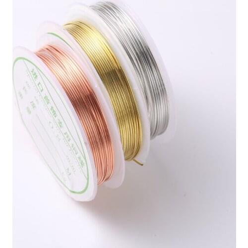 UNNAIER New Copper Line String Multicolor Wire Beading Parts DIY 1 Roll Wire Accessories for jewelry Cord Volume 0.8mm*3m