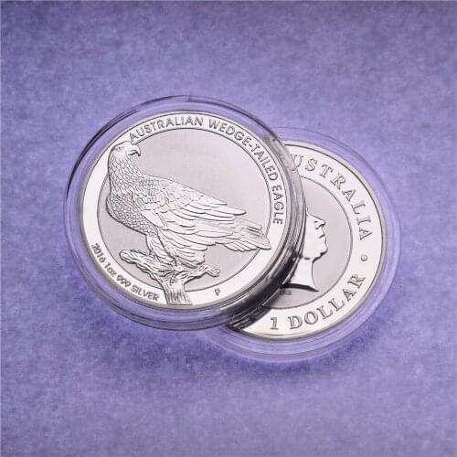 1 oz Australian Silver Coin 2016 Wedge Tailed Eagle Silver Coin . Coppy Silver-Plated Collectibles Crafts Not Magnetic