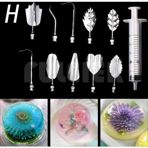 11pcs/set 3D Jelly Flower Art Tools Russian Tulip Nozzles Gelatin Art Tool Jello Gurbias Nozzles Pastry Tips Cake Baking tools