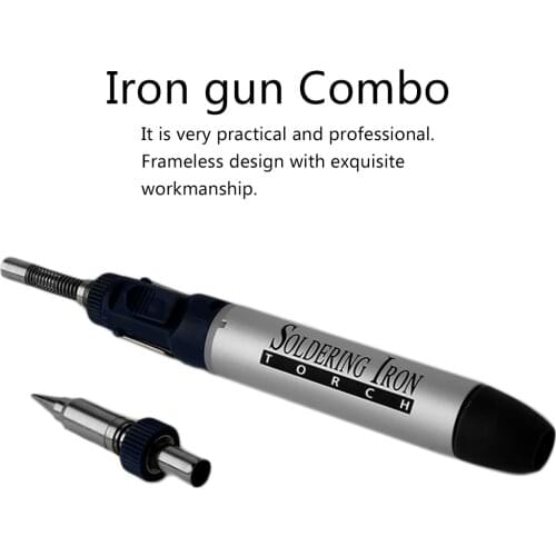 2 In 1 12ml Pen Shape Gas Soldering Iron Tool Soldering Gun With Soldering Iron Head Tip Cordless Pen Burner