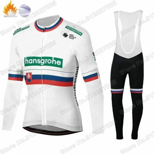 2021 Team Boraful Hansgrohe Winter Cycling Jersey Set Clothing Suit Mens Long Sleeve MTB Bike Road Pants Bib Ropa Ciclismo