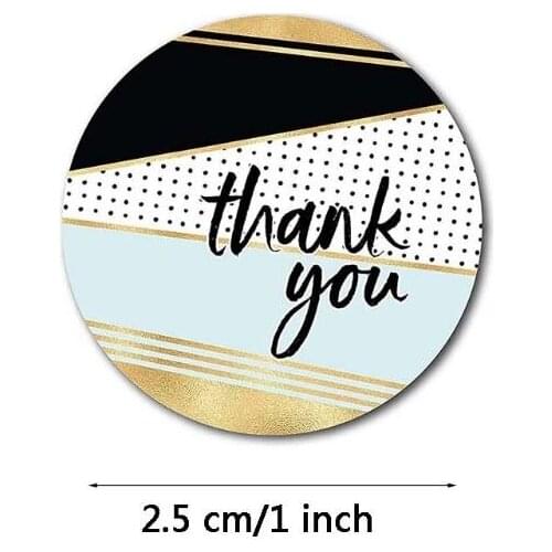 500pcs/roll 8 Designs Thank You Stickers Handmade Scrapbooking Gift Packaging R7RC