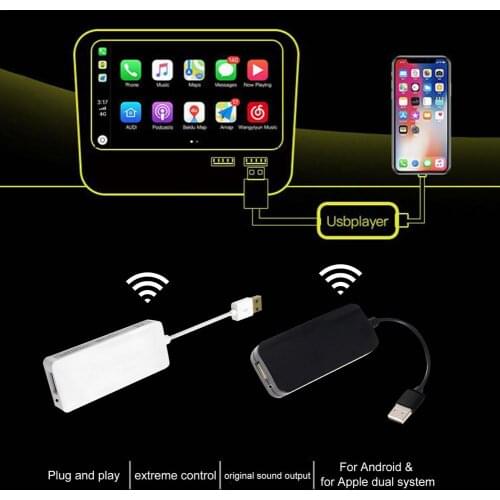 Carplay Adapter HD 1080p Display Multi-function 5V Carplay Module Support GPS Navigation, Hands-free Function Function