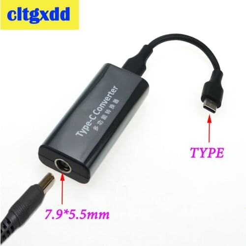 Cltgxdd 65W Adapter Charger Converter Dc Power Jack Connector for Lenovo Laptop Mobile Phone 7.9*5.5mm Female to USB Type C