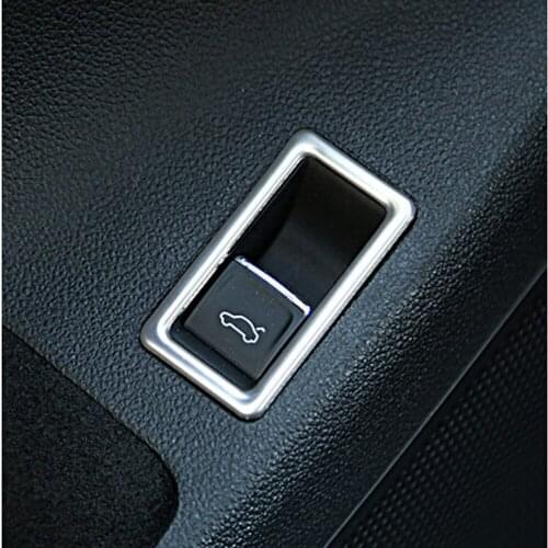 Car stainless steel Trunk Switch Button Decorative Cover Trim For VW Jetta MK6 2012 - 2015, car styling