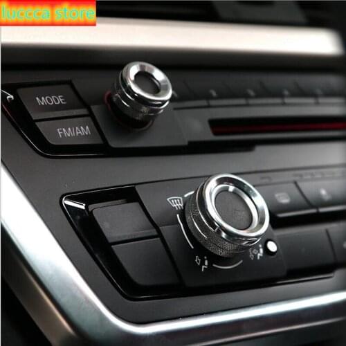 Car Styling Air Conditioning Knobs Audio Circle Trim Accessories For BMW 1 2 3 4 5 7 Series X1 X3 X4 X5 X6 F30 F10 F15 F16 F20