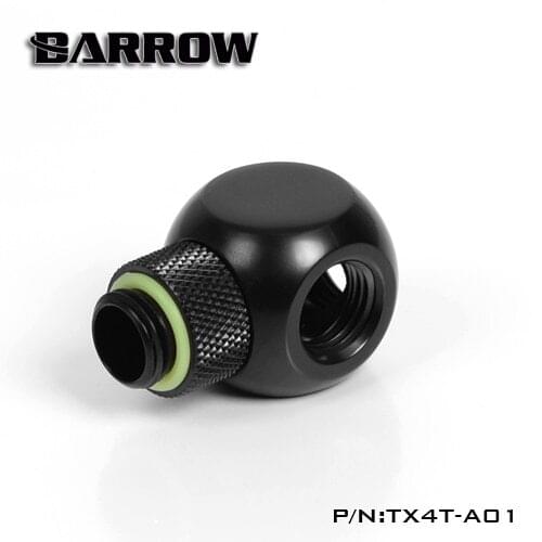Barrow TX4T-A01 G1 / 4 "X4 Black silver Extender rotation 4-Way cubic Adapter seat water cooling computer accessories