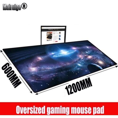 Mairuige 100cm 120cm 140cm Space Large Mouse Pad Speed Mausepad Anti-slip Natural Rubber with Locking Edge Gaming Computer Mat
