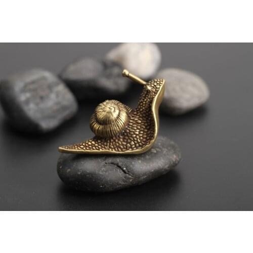 Caracol bronce coche colgante manija llavero pequeño colgante artesanía