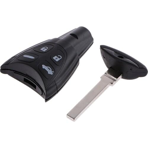 Car Key Fob Case Cover Shell Uncut Replacement for SAAB 9-3 9-5 93 95