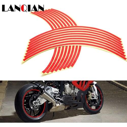 For SUZUKI GSX750 GSX1000 GSX1250 GSX1400 GSX650F GSXR motorcycle wheel sticker Colorful motor stickers Reflective Rim Strip