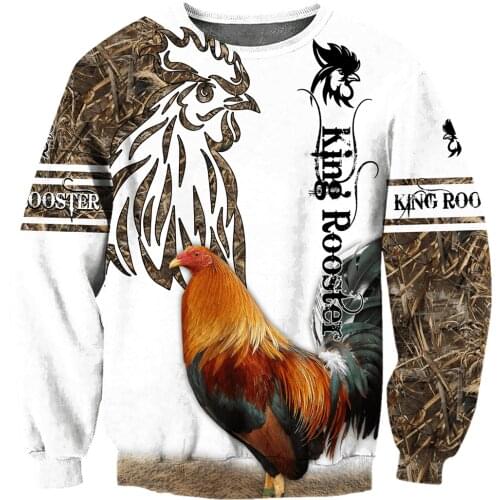 Love Rooster Tattoo 3D All Over Printed Autumn Men Hoodies Unisex Casual Pullover Zip Hoodie Streetwear sudadera hombre DW0589