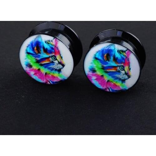 JUNLOWPY Acrylic Ear Gauges Tunnels Earring Plugs Logo Internally Threaded Screw fit Ear Expanders Lobe Stretchering Mix 4-16mm