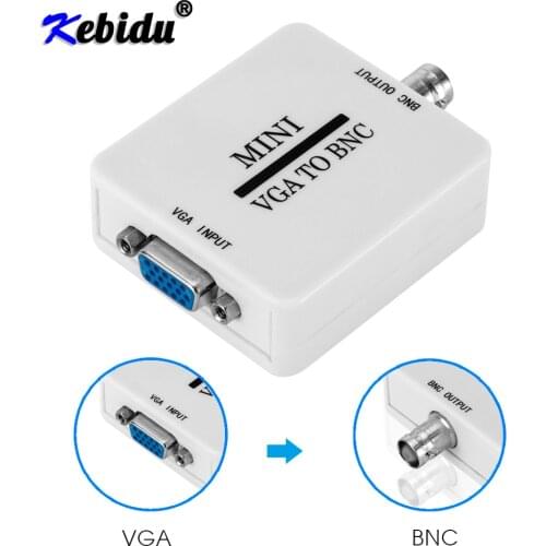 Kebidu Mini HD VGA to BNC Video Converter Box Composite VGA to BNC Adapter Conversor Digital Switcher Box For HDTV Monitor