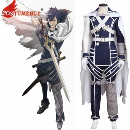 CostumeBuy Game Fire Emblem: Awakening Prince Chrom Cosplay Costume Men Halloween Carnival Fancy Full Set Costume Custom Made