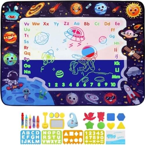 Glowing Drawing Board Doodle Carpet Scribbling Carpet Magnetic Drawing Board Large Painting Educational Toy for Kids