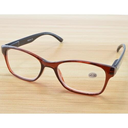 Clara Vida= 2021 Lightweight Square Frame Anti-fatigue Lens Fashion Reading Glasses +0.75 +1 +1.25 +1.5 +1.75 To +4