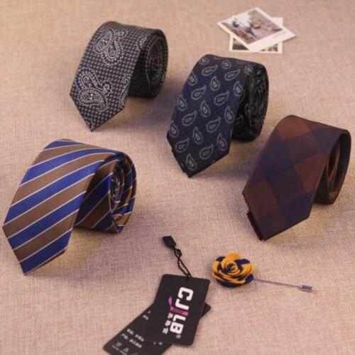 Men High-grade polyester silk tie business suits jacquard ties designers fashion striped paisley 6cm slim 50pcs/lot fedex