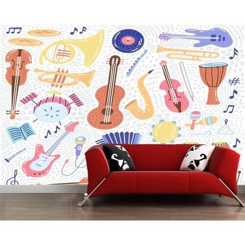 Custom mural,Papel de parede ,Cartoon sound concept elements,restaurant living room tv sofa wall bedroom 3d wallpaper
