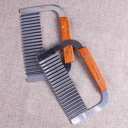 Stainless steel wave cut knife potato slice knife chip cutter Cuisine Dough Vegetable Crinkle Wavy Blade tool