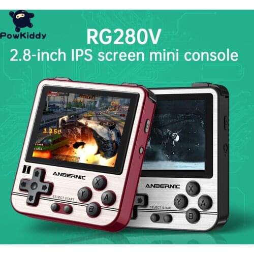 Powkiddy RG280V Handheld Retro Game Console 4770 Dual 1.0GHz 2.8 Inch IPS Screen OCA Full Lamination OpenDingux Children‘s Gift